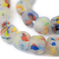 Rainbow Speckled Recycled Glass Bead Necklace