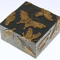 Butterflies - Soapstone Trinket Decor Box