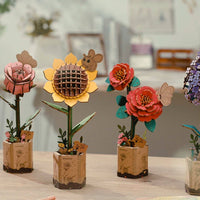 3D Wooden Flower Puzzle Pack