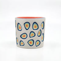 White to Coral Carved 5-Layer Tumbler