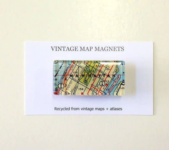 Little Rock Vintage Map Magnet