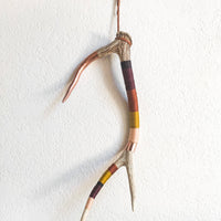 Medium Axis Wool Wrapped Deer Antler with Copper