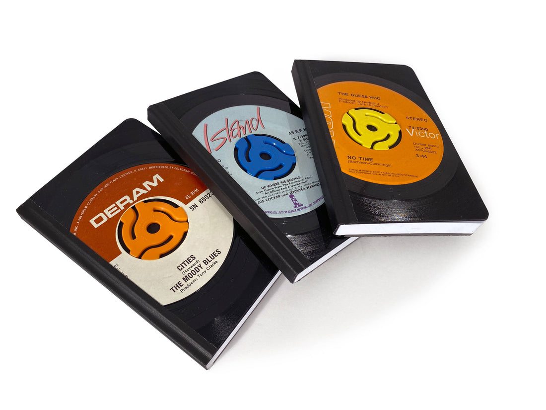 Small 45RPM Vinyl Record Pocket Journal