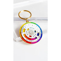 Color Wheel Enamel Keychain with Guide