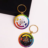Color Wheel Enamel Keychain with Guide