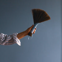 Tampico Wing Broom: Pink Dark / Leather Cord