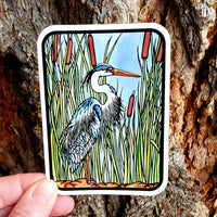 Heron Vinyl Sticker