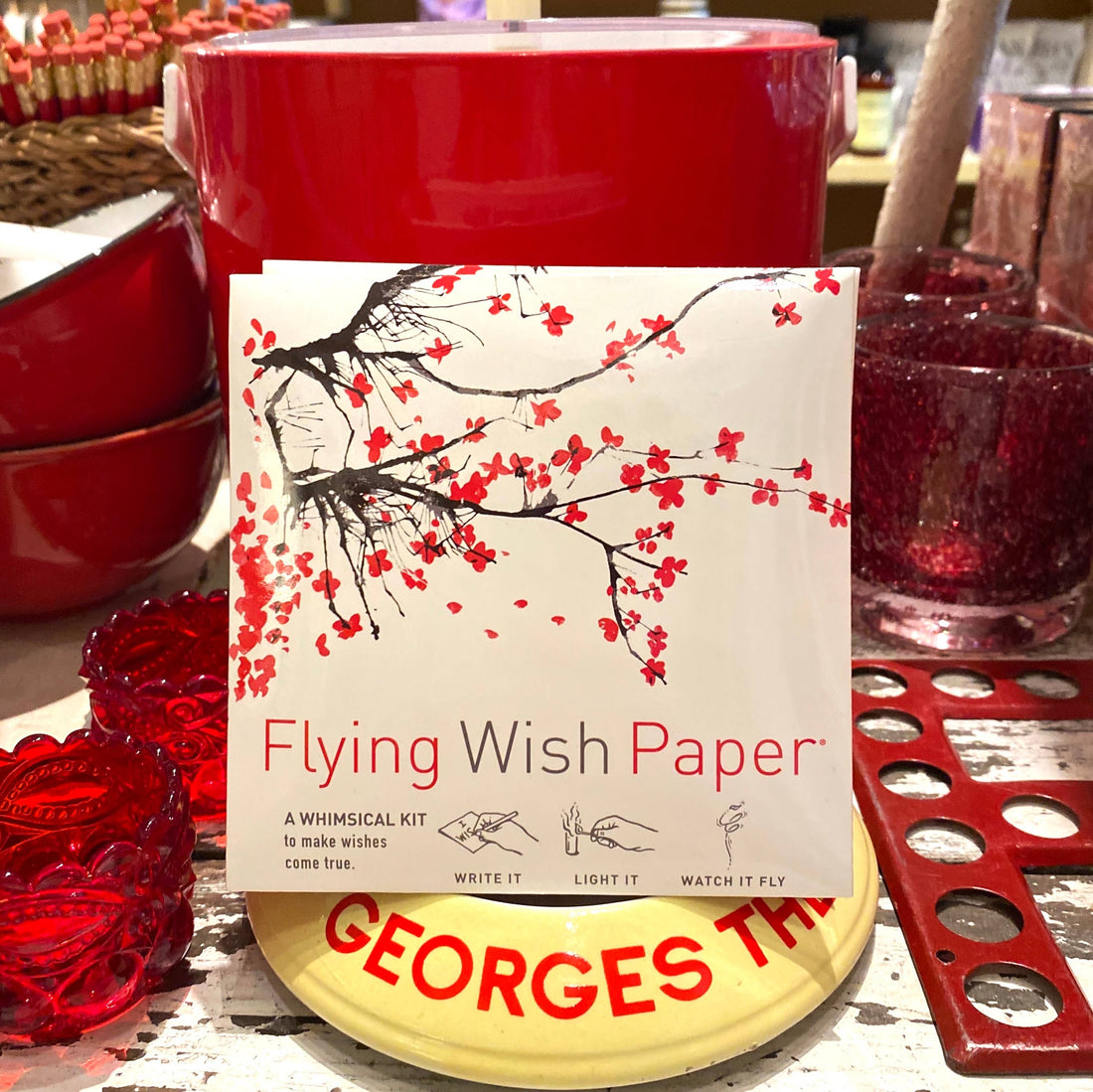 Cherry Flying Wish Paper
