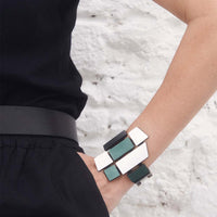 Piet Bracelet - Silver & Green: Large