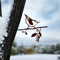 Nuthatch Metal Garden Art