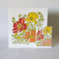 Icelandic Poppies Floral Blank Note Card