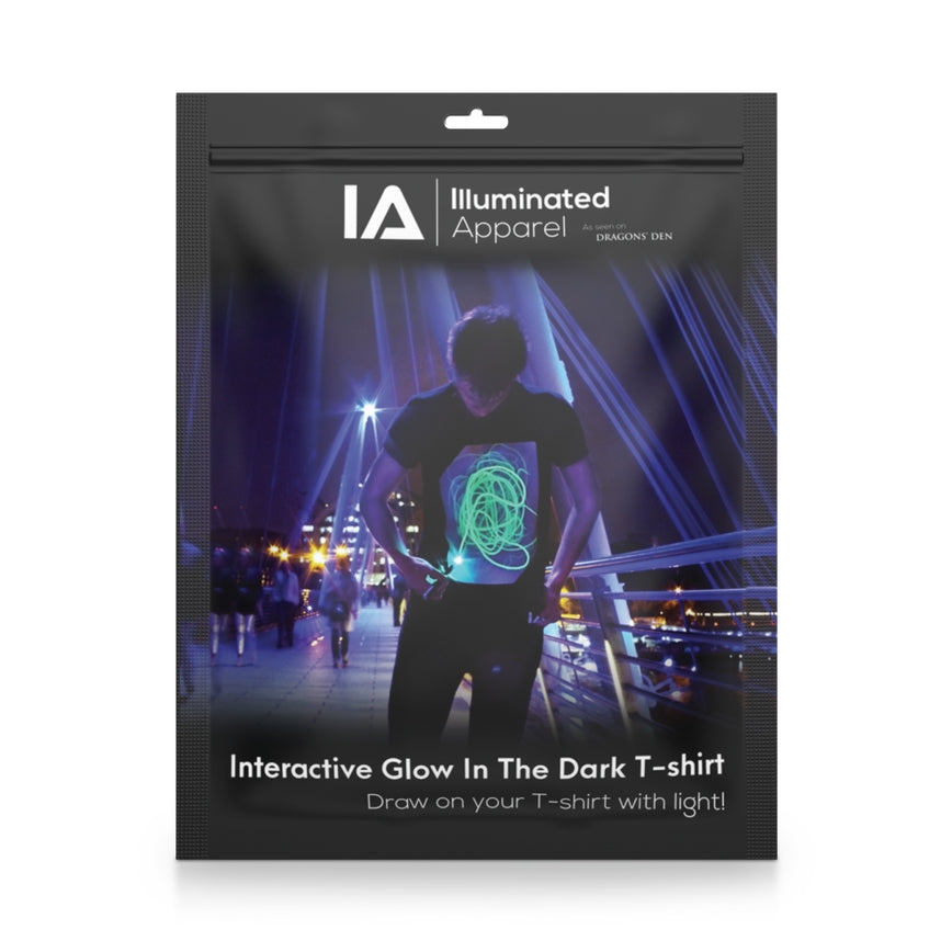 Adult Interactive Black Glow T-Shirt