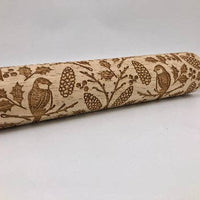 Chickadee Embossed Rolling Pin
