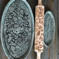 Twigs And Berries Embossed Rolling Pin