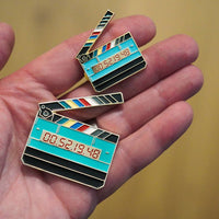 Jumbo Movie Slate Enamel Pin