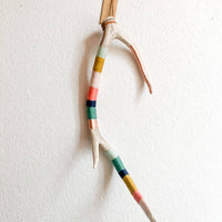 Medium Axis Wool Wrapped Deer Antler with Copper