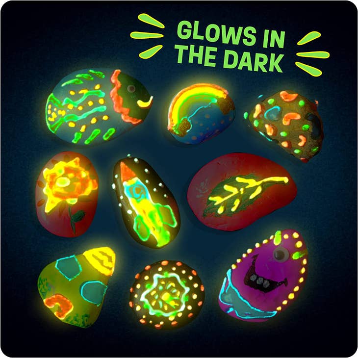 Kids Rock Paint Craft Kit, Educational Logic Skills Trainer - Glow-in Kids Rock Paint Craft Kit, Educational Logic Skills Trainer - Glow-in