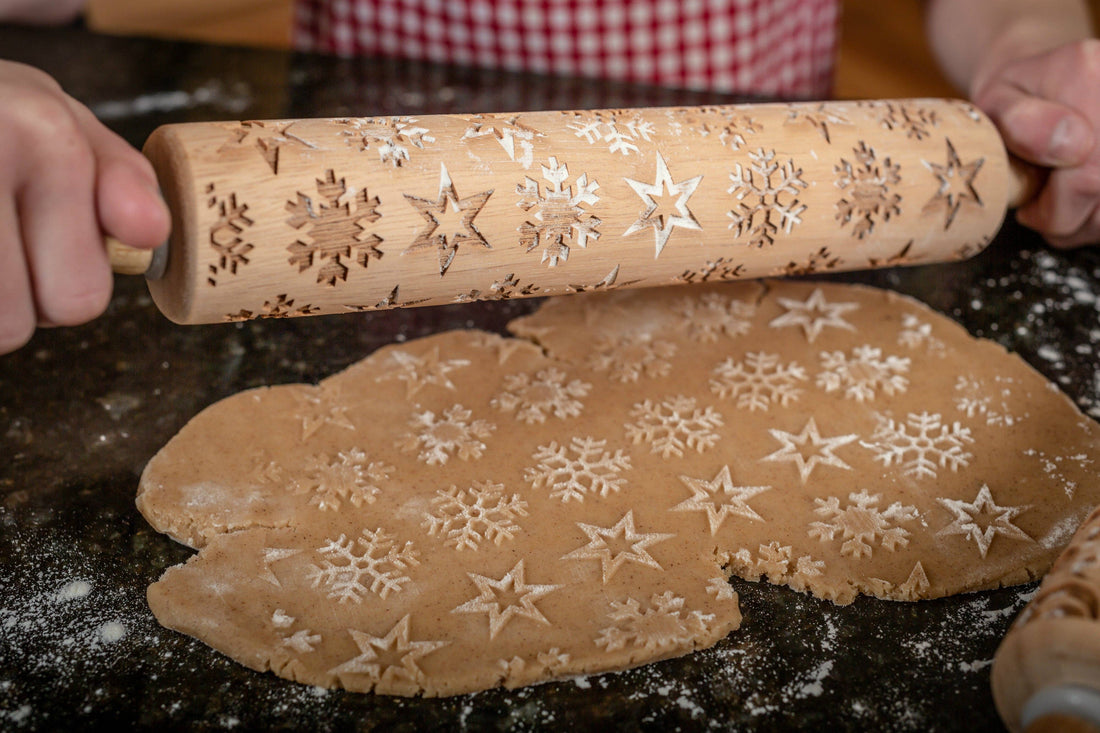 Embossed Snowflake Rolling Pin