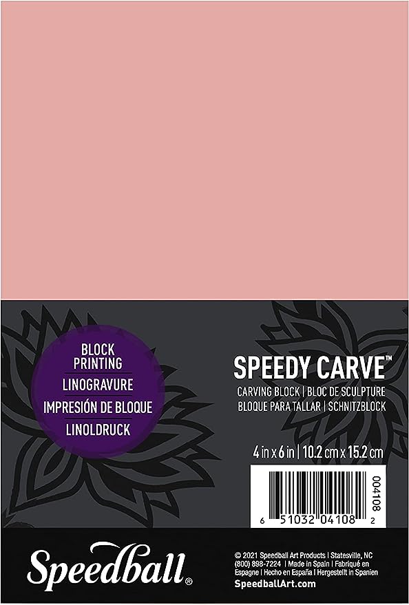 Speedy Carve Pink Stamp Block