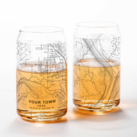 Little Rock Topographic Map Glasses