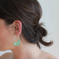 Leona Aquamarine Drops: Sterling Silver