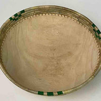 Light wooden bowl with 2-color basket-rim