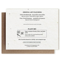 Zebra Swallowtail Butterfly & Pawpaw Plantable Herb Card