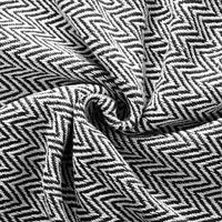 100% CottonBlack and White Herringbone Throw Blanket