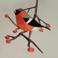 Bullfinch Bird 3D Paper Figure Kit