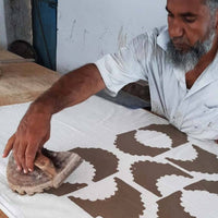 Sunset Block Print Scarf