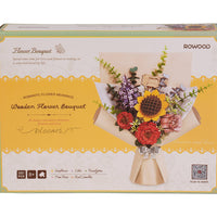 3D Wooden Flower Puzzle Bouquet
