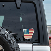Arkansas American Flag Vinyl Decal