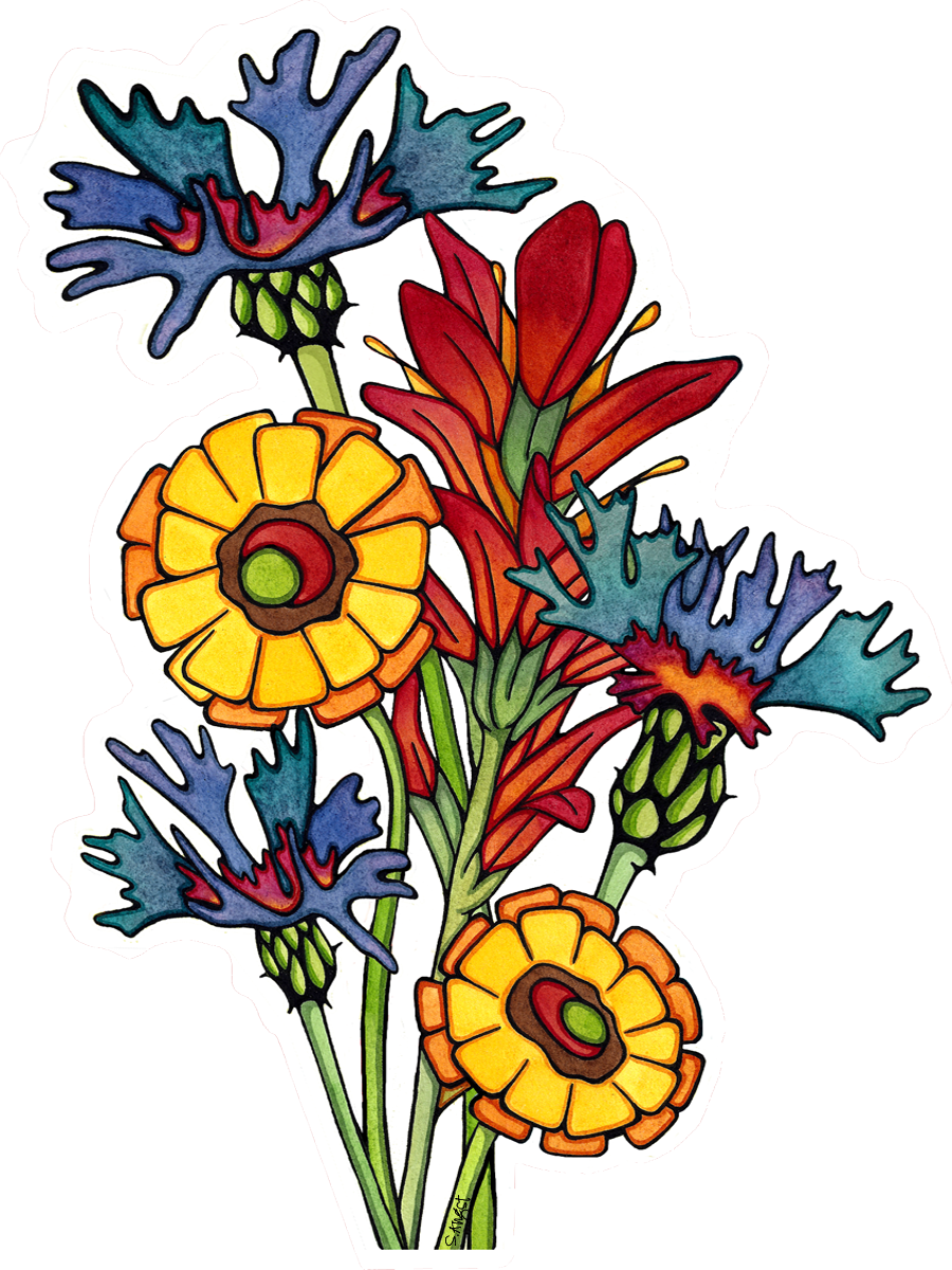 Wildflower Vinyl Sticker