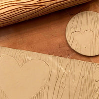 Large Wood Grain Embossed Rolling Pin