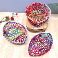 Colorful Jute Net Boat Baskets
