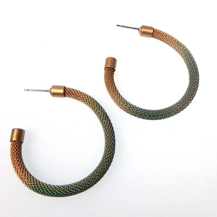 Classic Milanese Mesh Hoop Earrings
