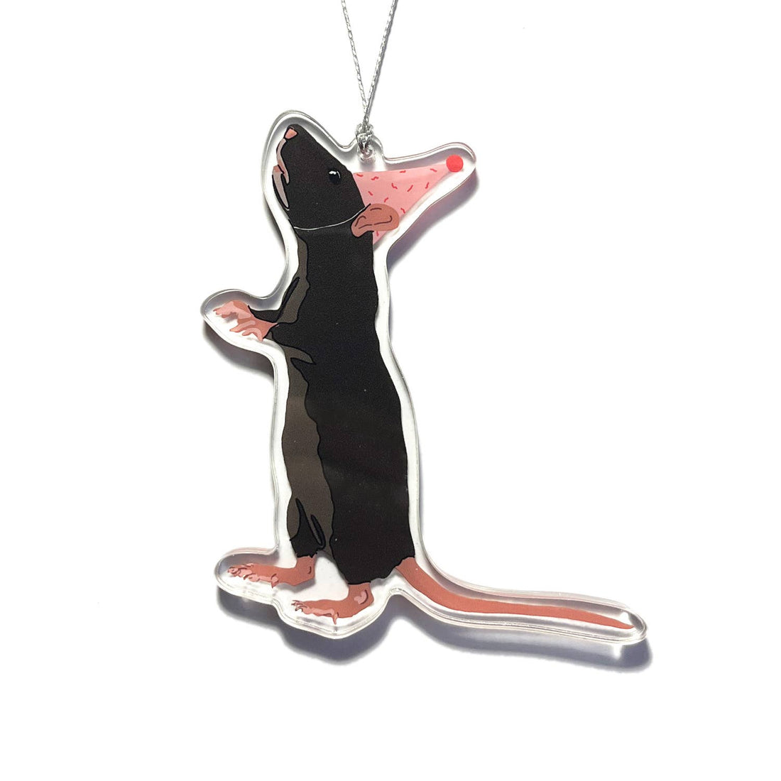 Rat in Party Hat Ornament