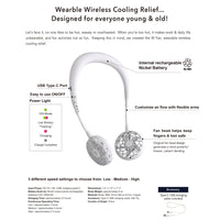 Black Wearable Hands Free Neck Fan