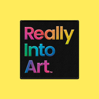 Black Really Into Art Iron On Patch