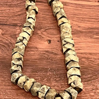 Decorative Cameroonian Bone Beads | Black + Ivory