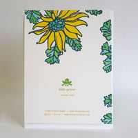 Botanical Orange Rose Blank Note Card