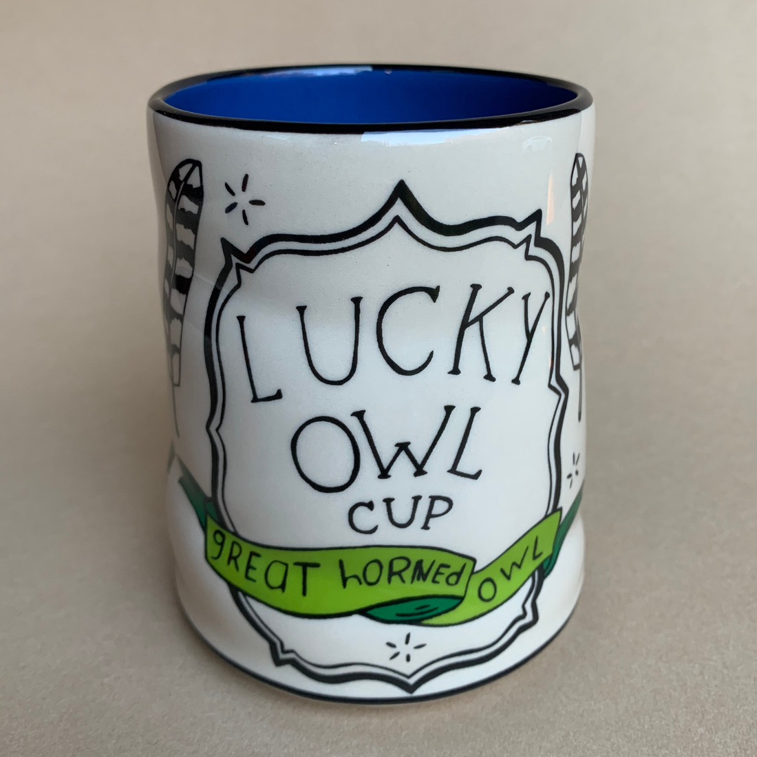 Lucky Great Horned Owl Cup