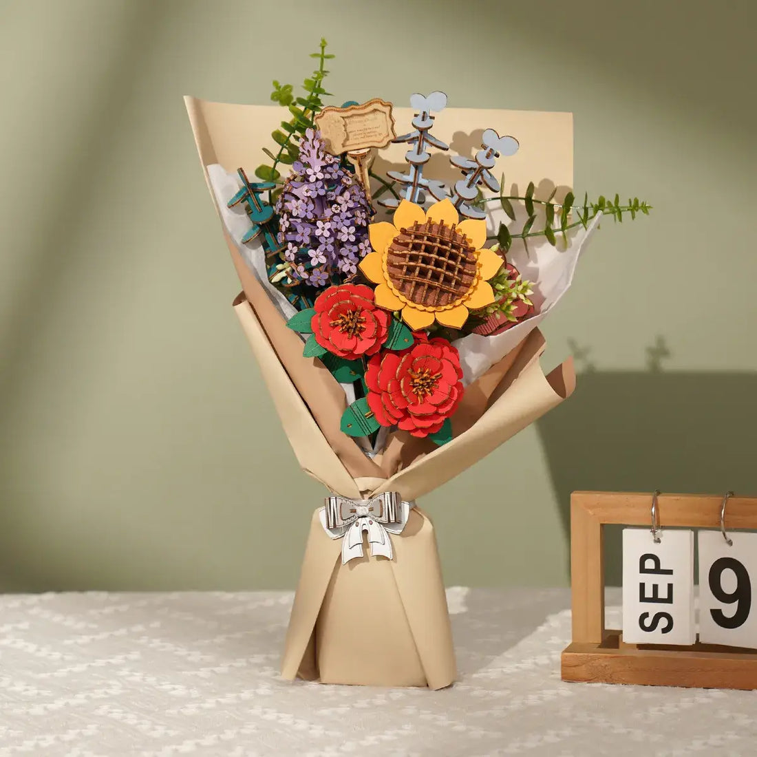 3D Wooden Flower Puzzle Pack