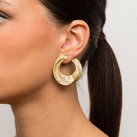 White Gold Lamina Earrings 1
