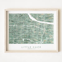Little Rock City Map Art Print