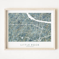 Little Rock City Map Art Print