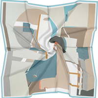 Looking Backwards Silk Scarf