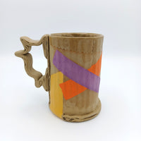Ceramic Cardboard Mug with Tape Design