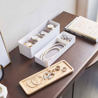 2-Tier White Stacking Watch and Accessory Case