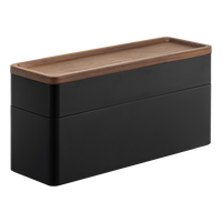 2-Tier Black Stacking Watch and Accessory Case
